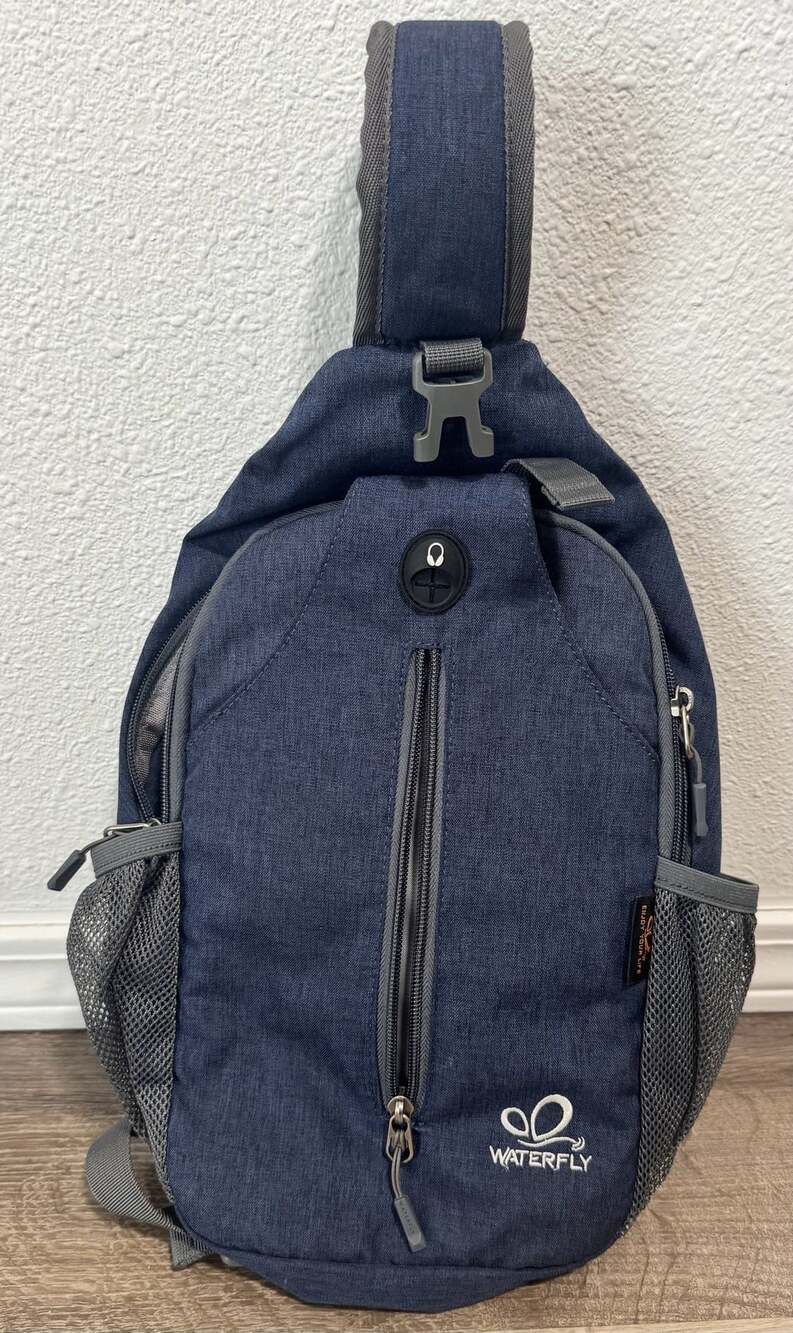 Waterfly Crossbody Sling Backpack Travel Hiking Daypack Blue